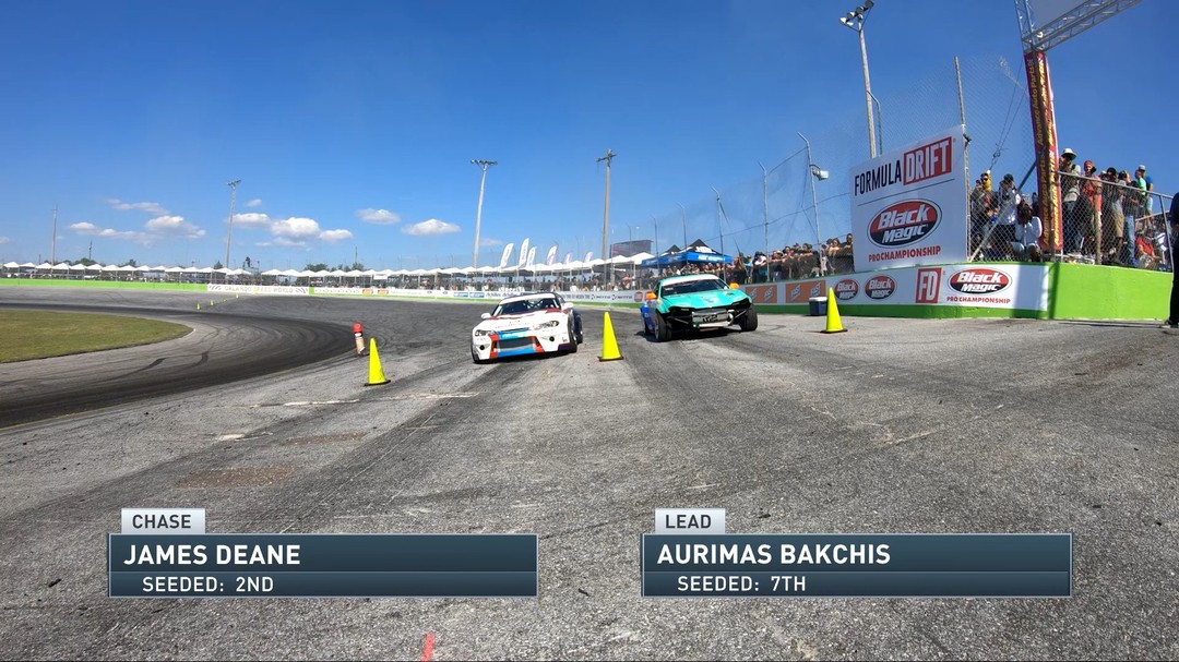 Back in time — @OdiDrift takes on @JamesDeane130 in Orlando.