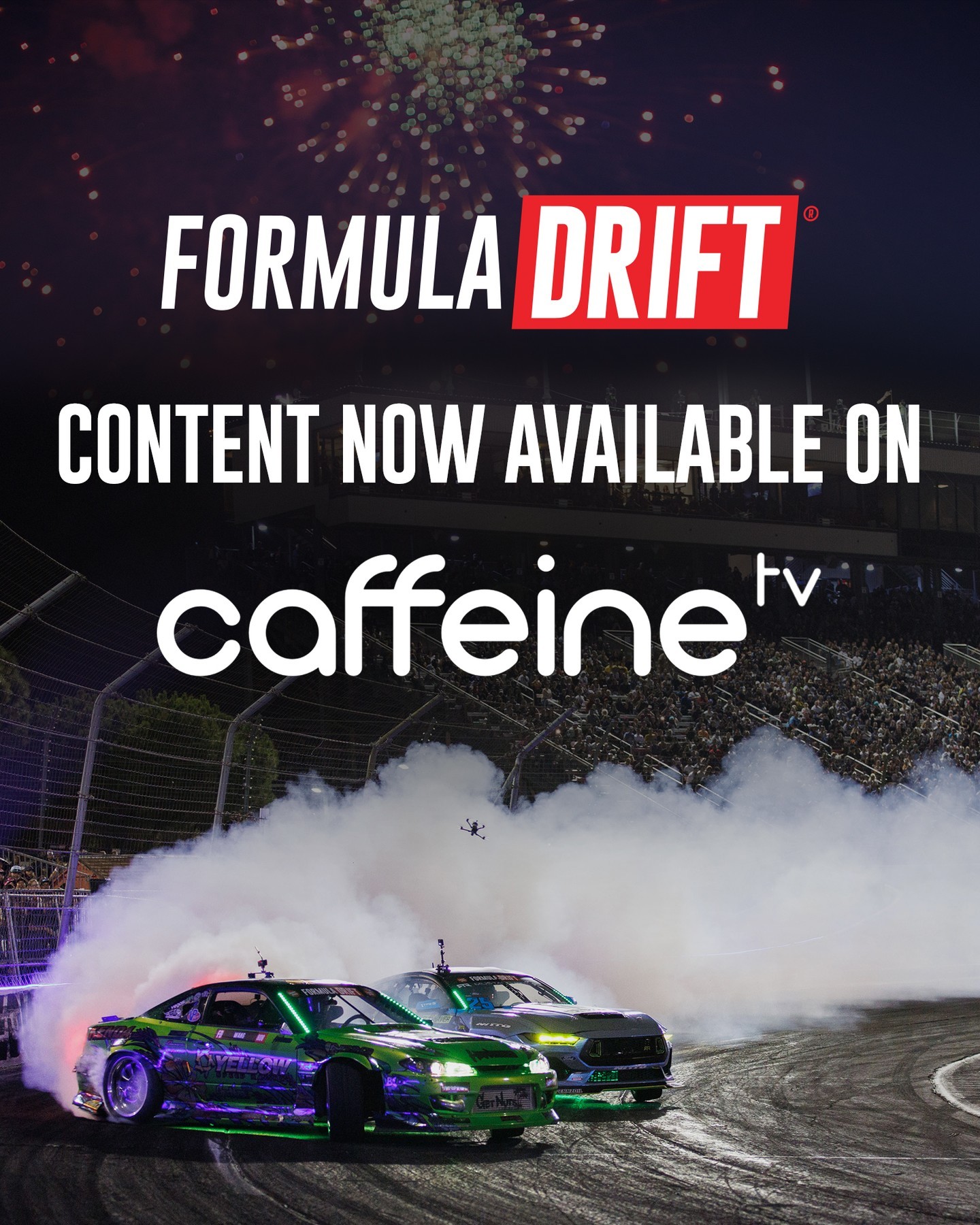 Experience every heart-pounding moment of Formula DRIFT, now with content available on @Caffeine.

Craving speed and thrill? Get your FD fix with highlights and behind-the-scenes moments: (link in bio)