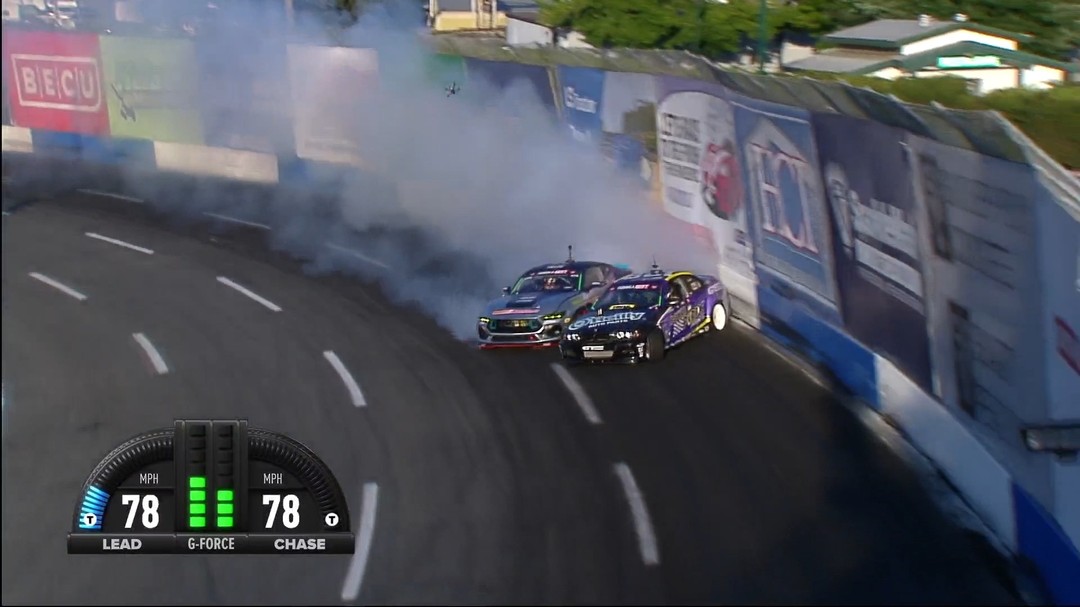 You gotta love this. @DylanHughes129 | @Royal_Purple vs @JamesDeane130 | @NittoTire in Seattle.