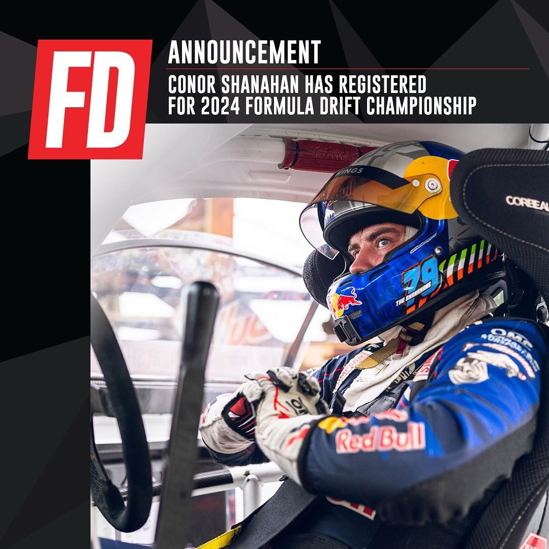 Welcome to Formula DRIFT, @ConorShanahan79!

We are pleased to confirm that the 2023 Drift Masters European Championship winner has registered to compete in the 2024 FD season.