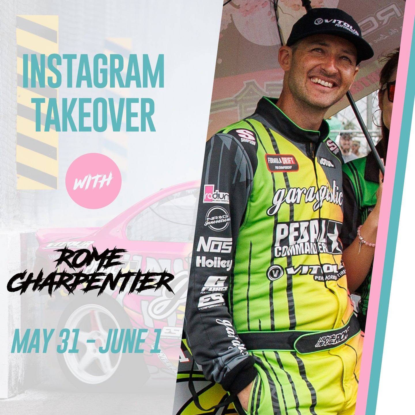 At the wheel on our Instagram Feed in Orlando: it's a @RomeCp takeover! 

Stay tuned for behind-the-scenes action all-weekend long.