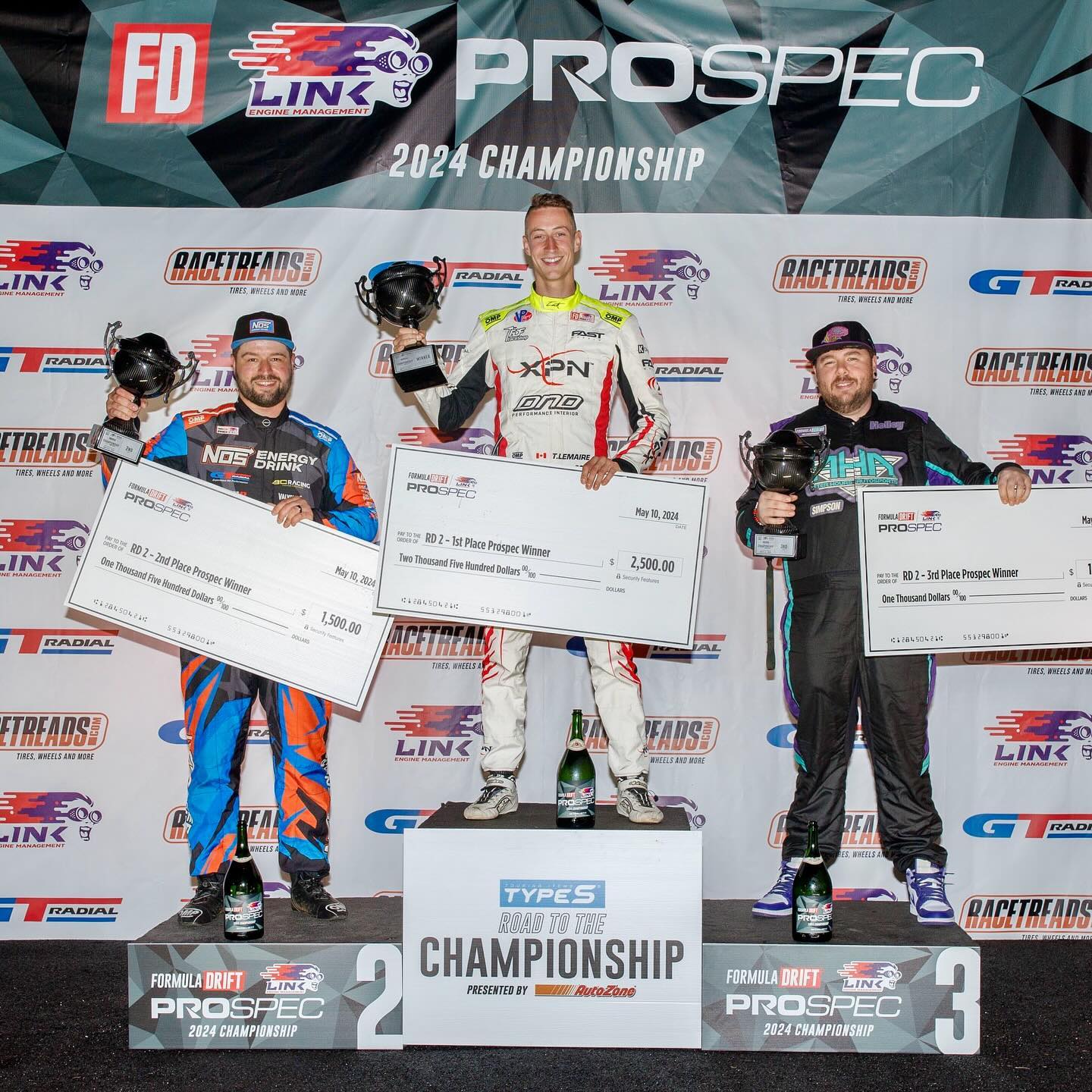 FInal Podium from a wild Friday night in Atlanta! 🤩

🥇 @Tommy.Lemaire
🥈 @AlexJagger227 
🥉 @JoshLovesDrifting