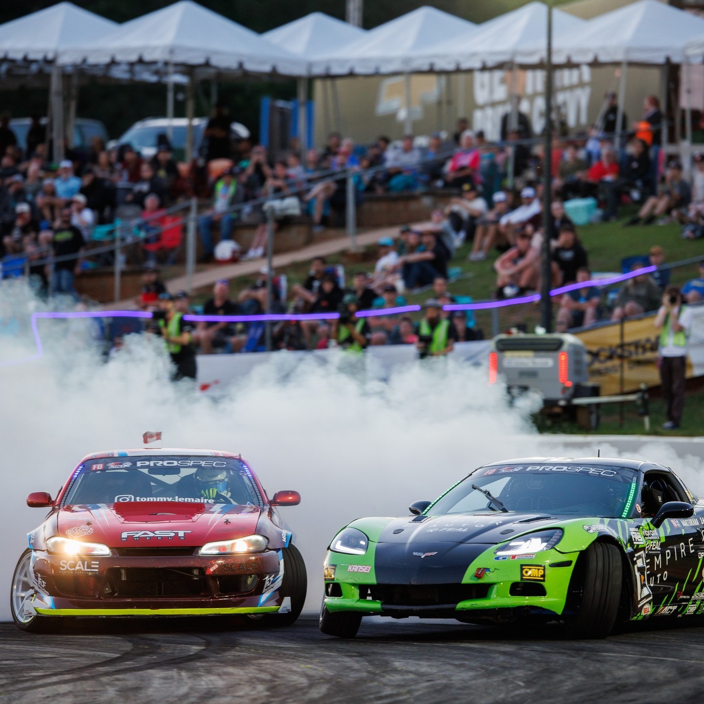 The drift doesn’t stop at the border — The Canadians came in hot at Road Atlanta! 

@Tommy.Lemaire vs @Jay_The_Drifter