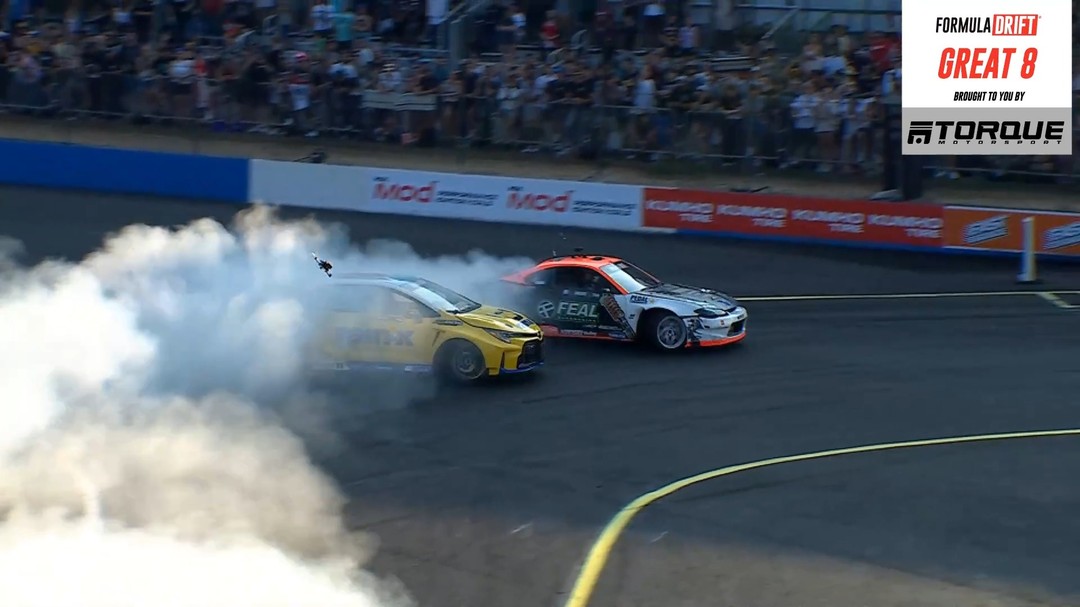 Banging doors in the Great 8  @RyanTuerck vs @OdiDrift

Presented by @TorqueMotorsport.io