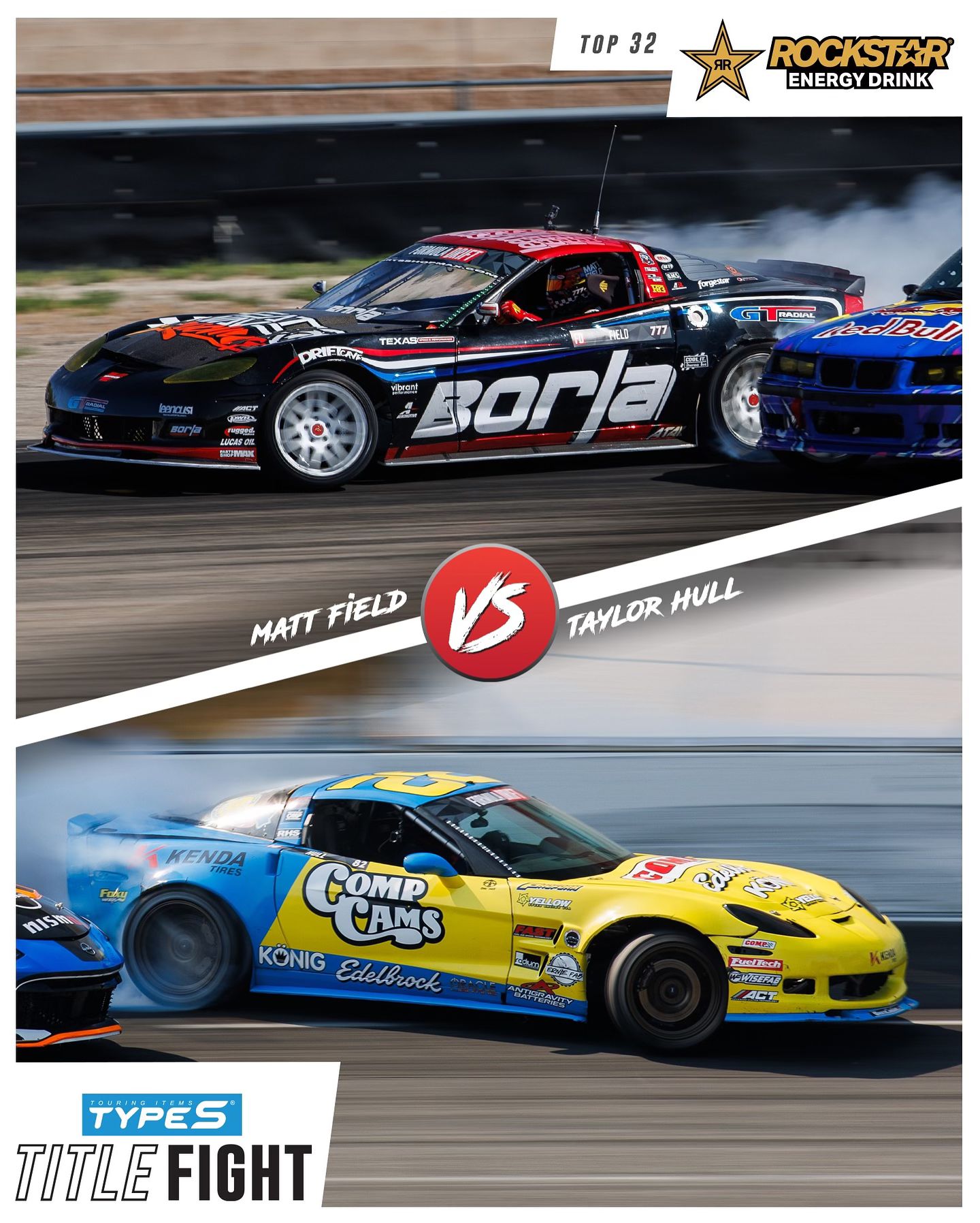 All-Corvette battle coming this Saturday at Irwindale ⚔️ @MattField777 vs @TaylorHull82

Presented by @RockstarEnergy