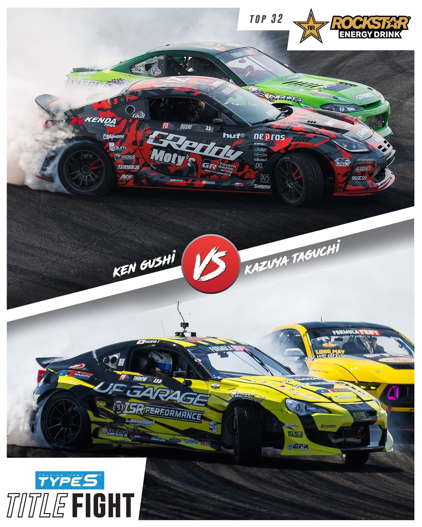 It’s all going down at Irwindale  @KenGushi vs @Kazuya_Taguchi123 in the Saturday Top 32

Presented by @RockstarEnergy