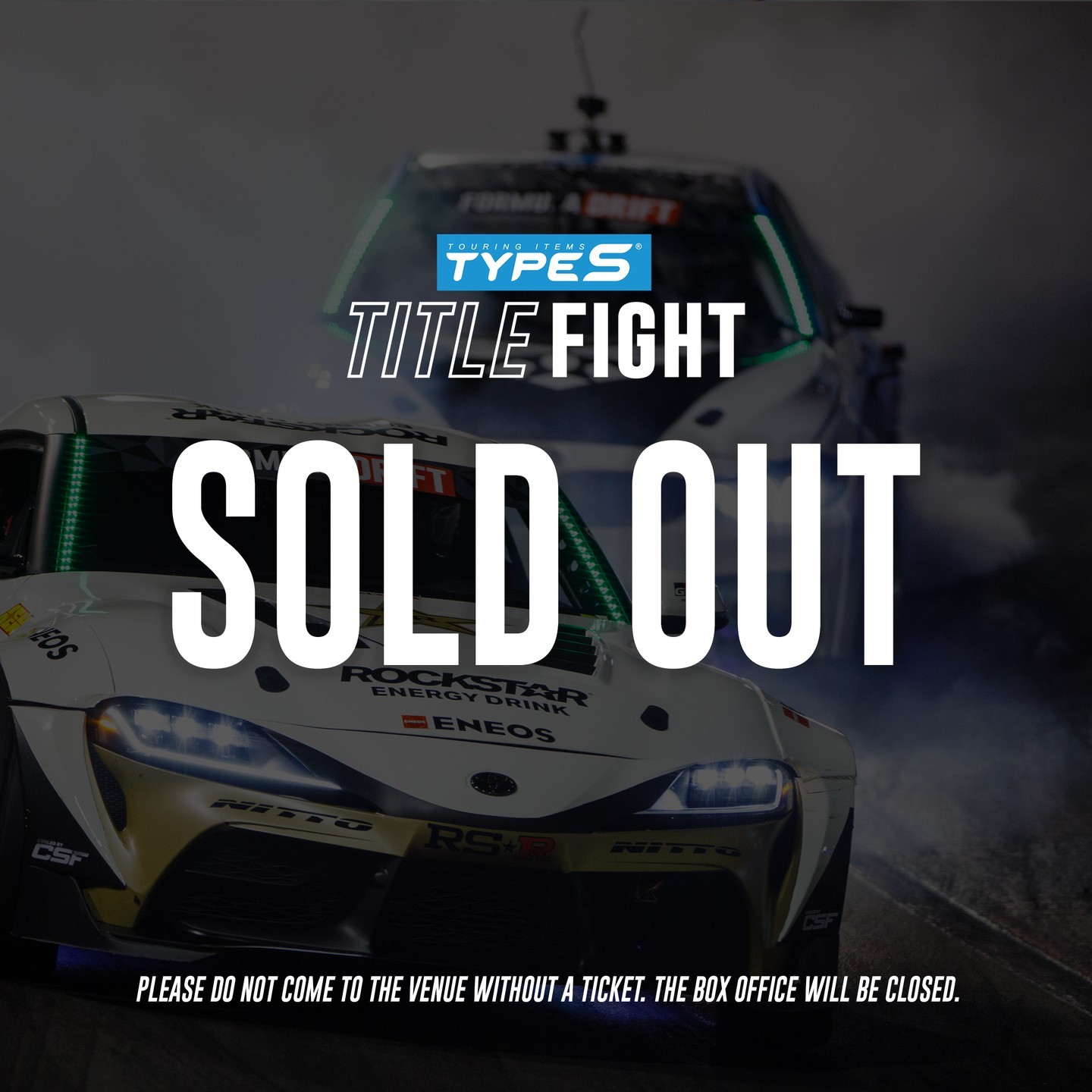 Thank you to our amazing fans! We are officially SOLD OUT at Irwindale. 

No tickets available at the box office. Stream online at formulad.com/live