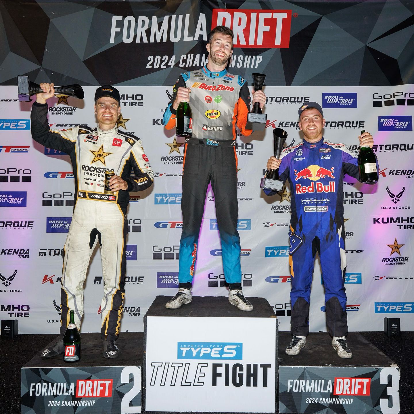 Your Final RD 8 Podium from a historic season finale at The House of Drift.

1. @JamesDeane130
2. @FredricAasbo
3. @ConorShanahan79