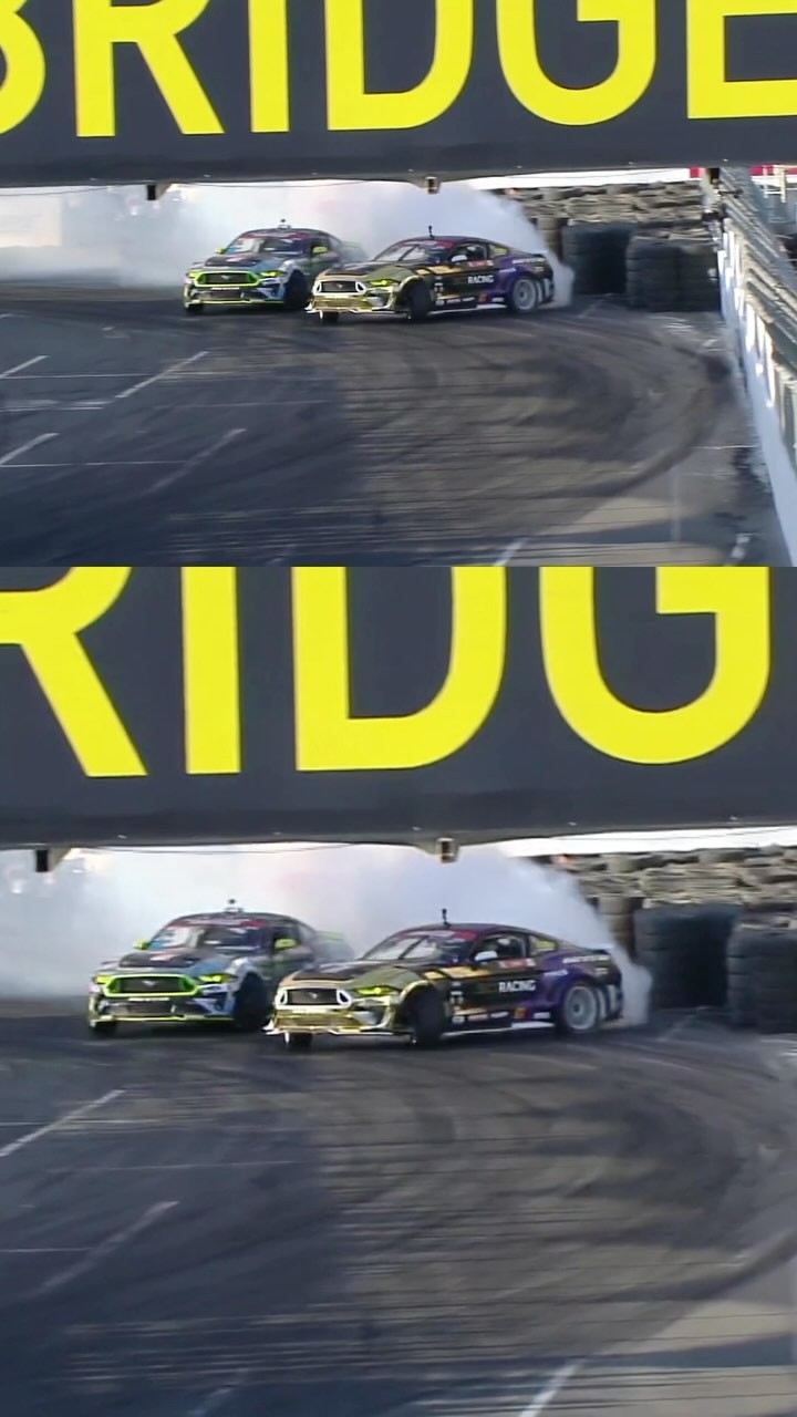 Ryan Sage foreshadows a crash… seconds before it happens. RTR teammates @VaughnGittinJr & @ChelseaDeNofa collide at Long Beach 2021.