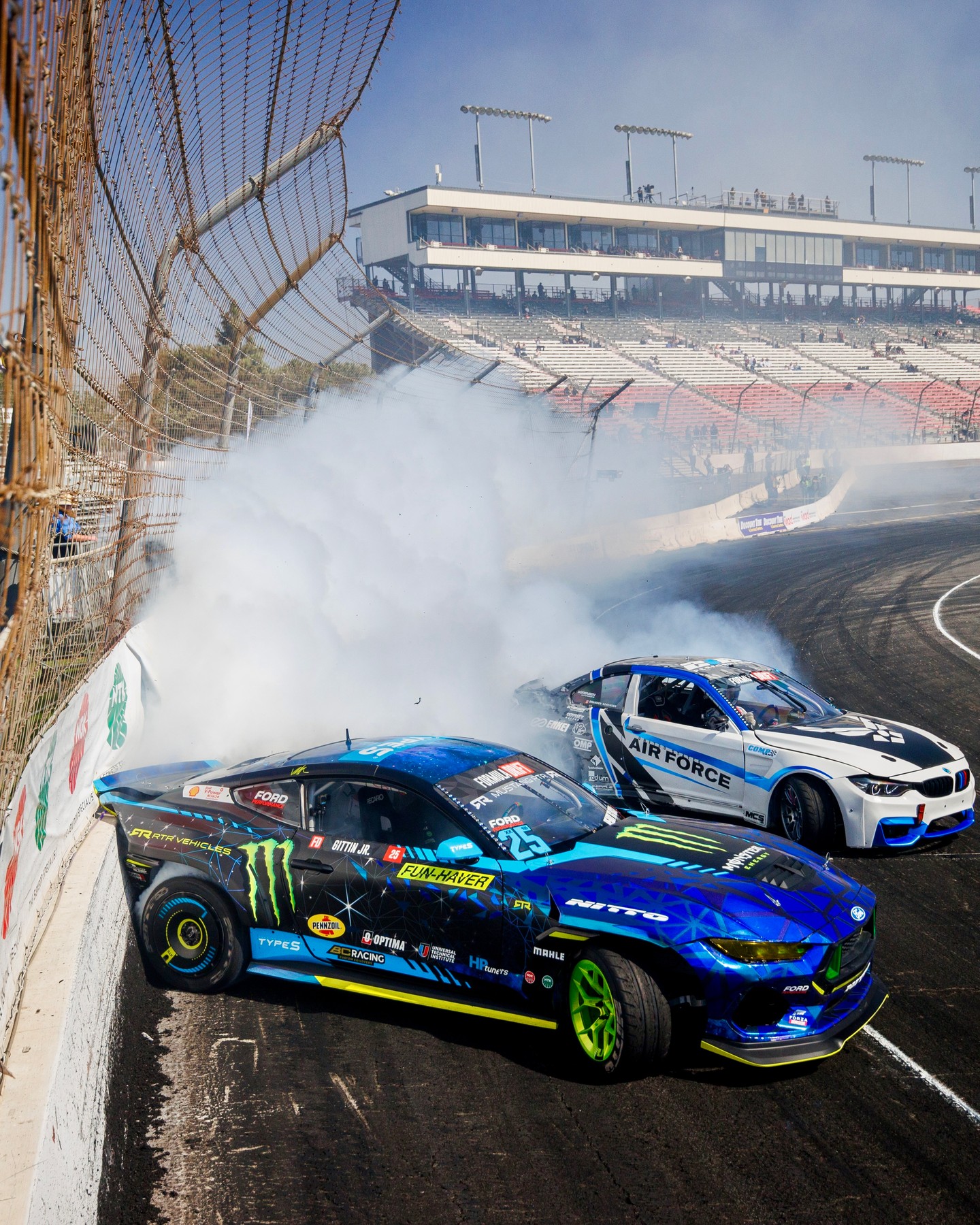 We're inseparable like a drift car and a wall.