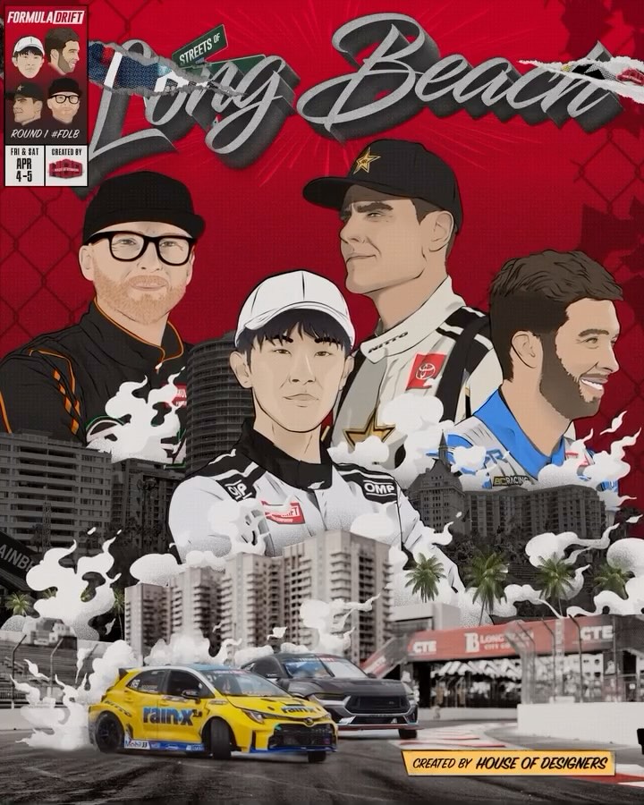 IT’S RACE WEEK IN LONG BEACH. 

The 2025 Formula DRIFT season FINALLY kicks off this week! Who will take RD 1?